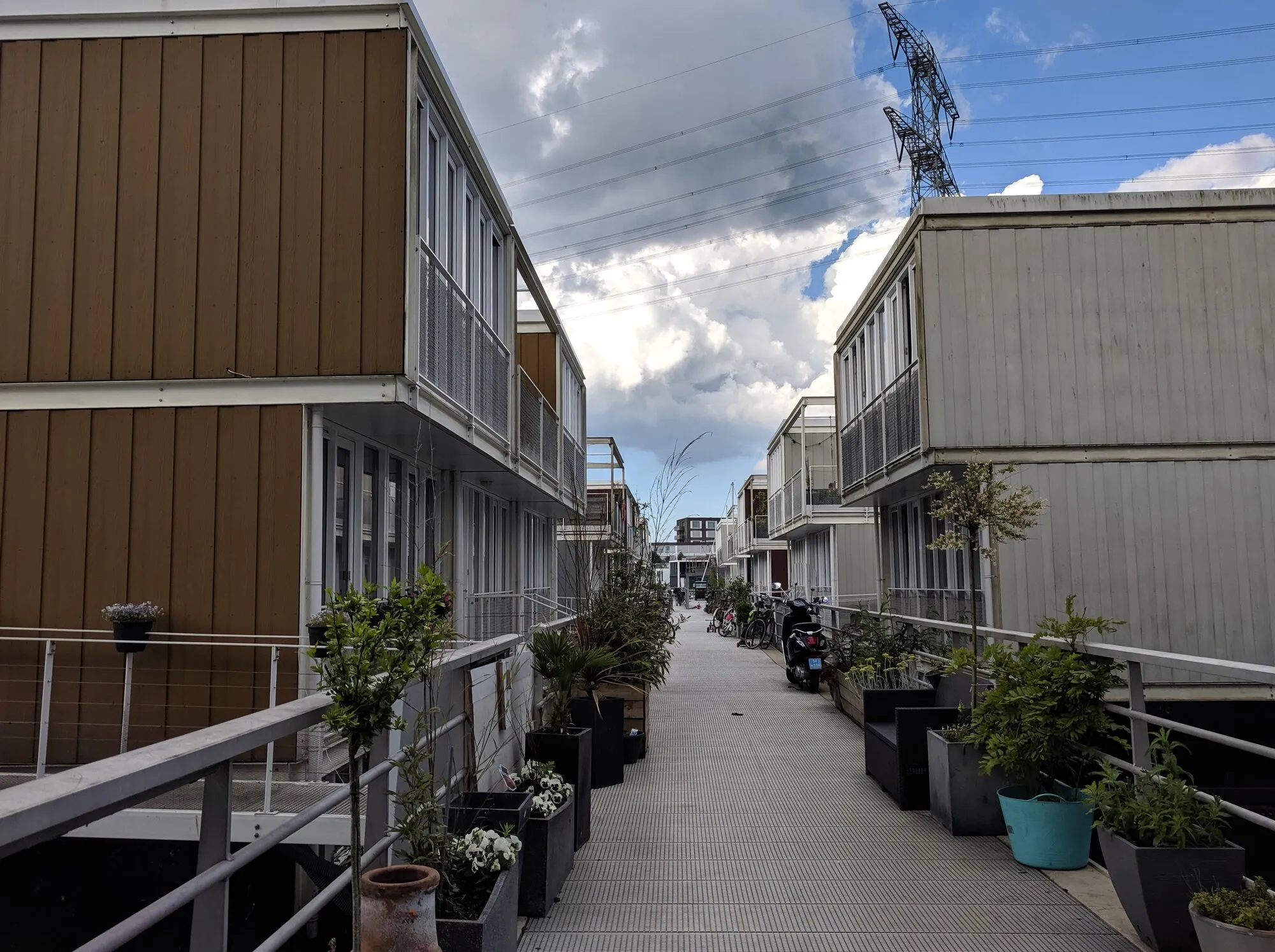 A street in the small area of houses on water