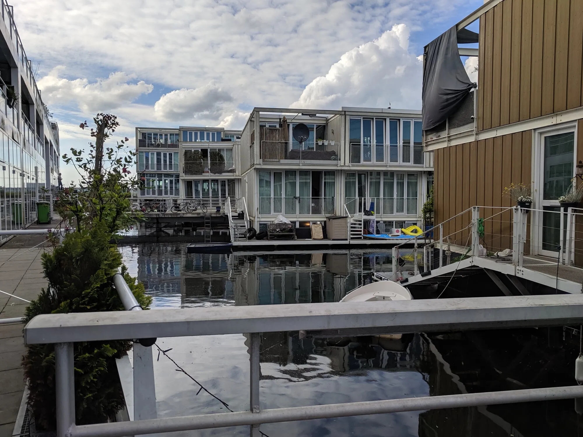 Closer look at a house on water inside the area